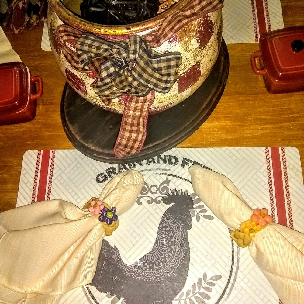 Beautiful homemade napkin rings
